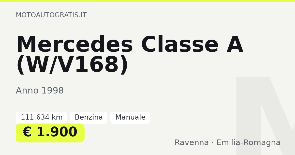 Mercedes Classe A (W/V168)