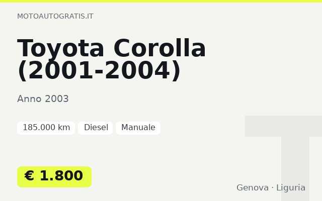 Toyota Corolla (2001-2004)