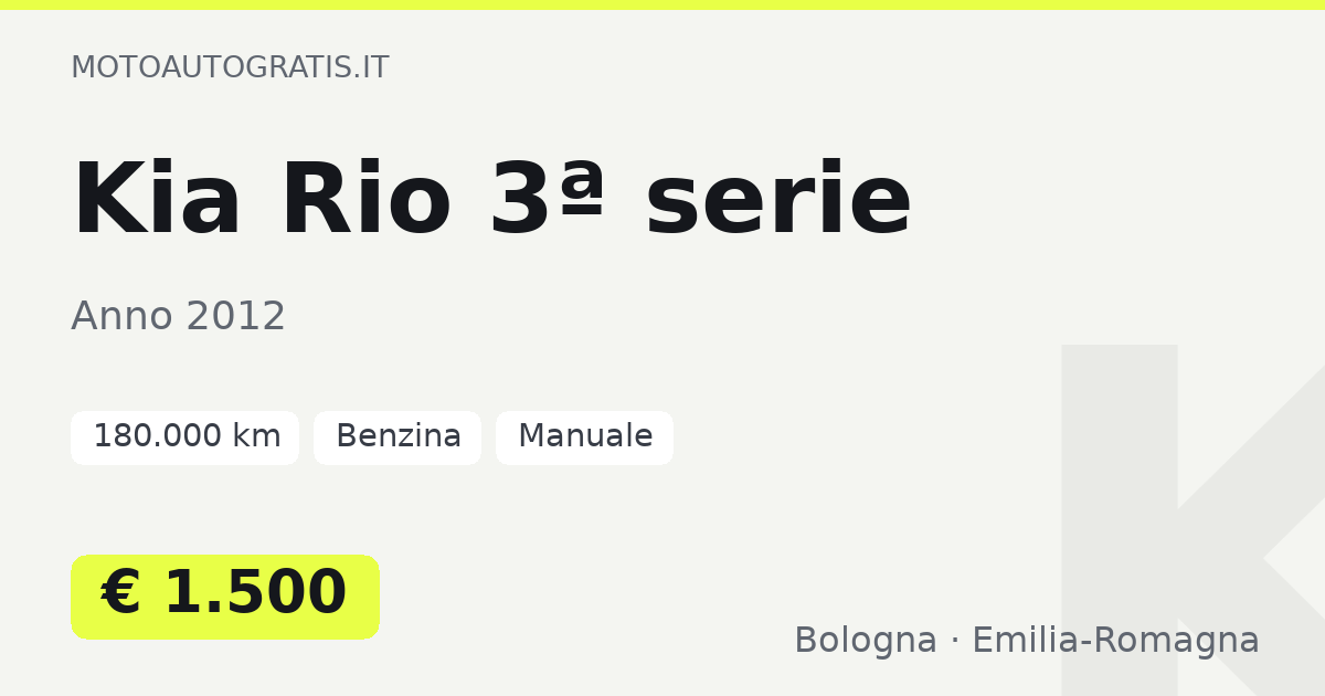 Kia Rio 3ª serie