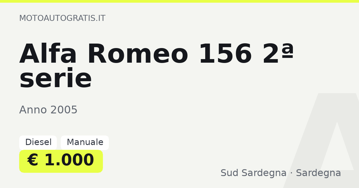 Alfa Romeo 156 2ª serie