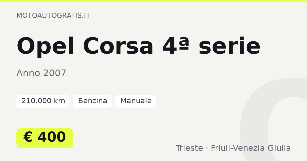 Opel Corsa 4ª serie