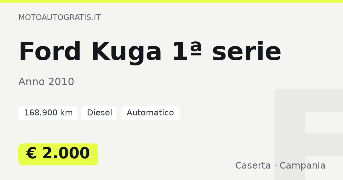 Ford Kuga 1ª serie