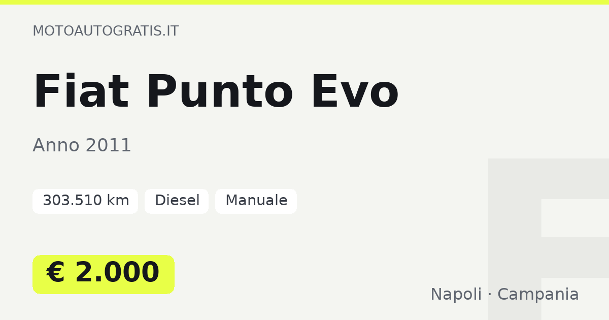 Fiat Punto Evo