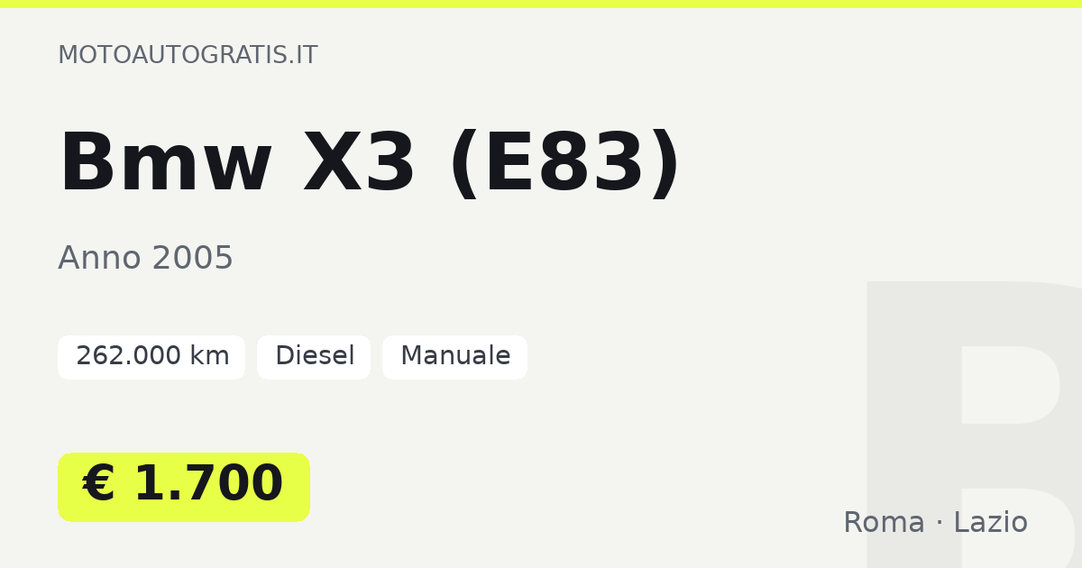 Bmw X3 (E83)