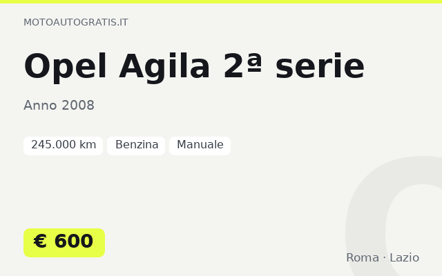 Opel Agila 2ª serie