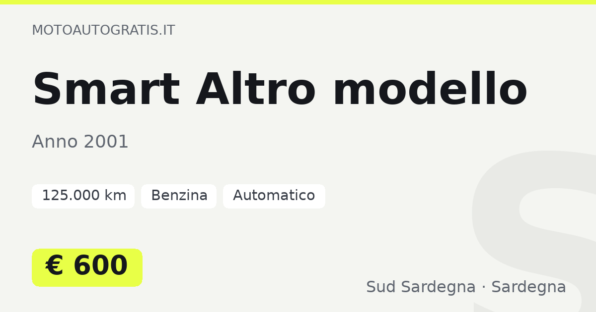Smart Altro modello