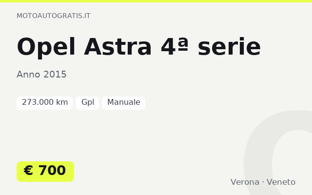 Opel Astra 4ª serie