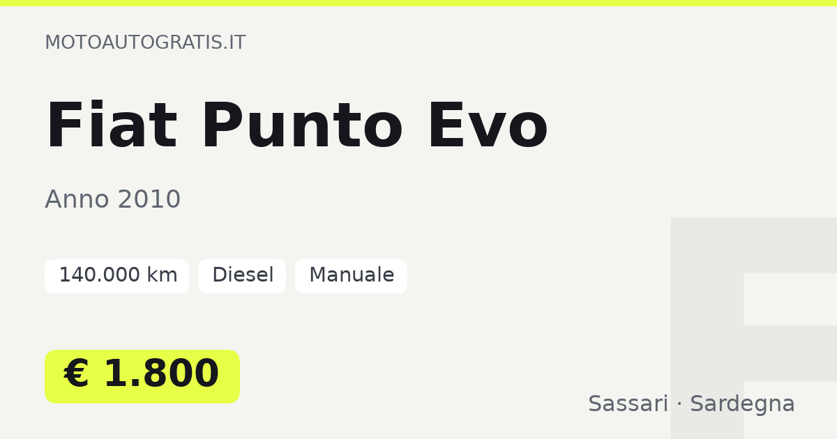 Fiat Punto Evo