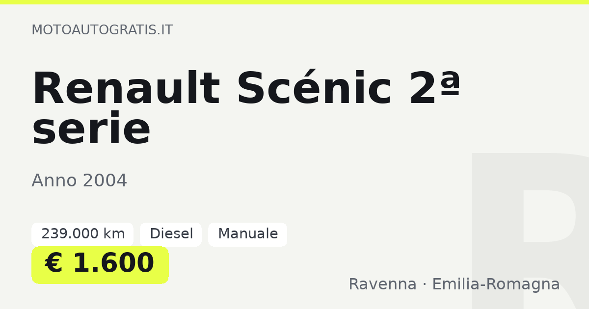 Renault Scénic 2ª serie
