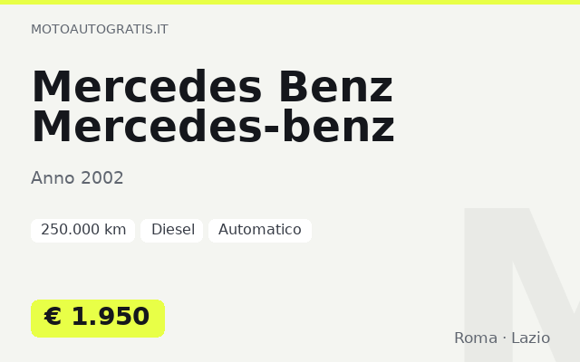 Mercedes Benz Mercedes-benz
