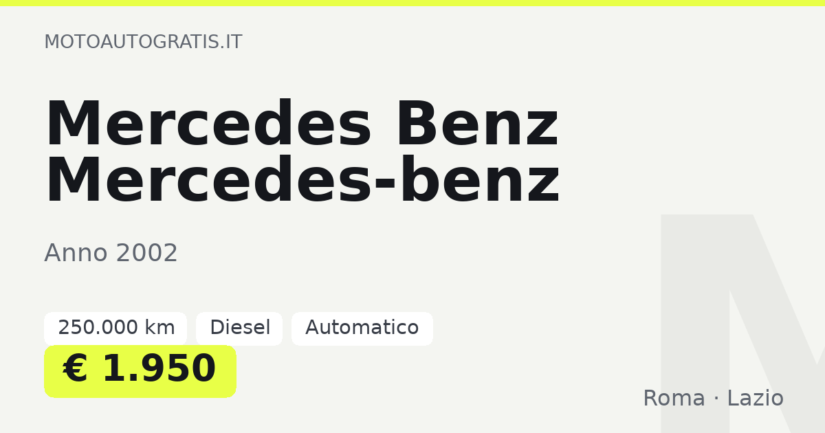 Mercedes Benz Mercedes-benz