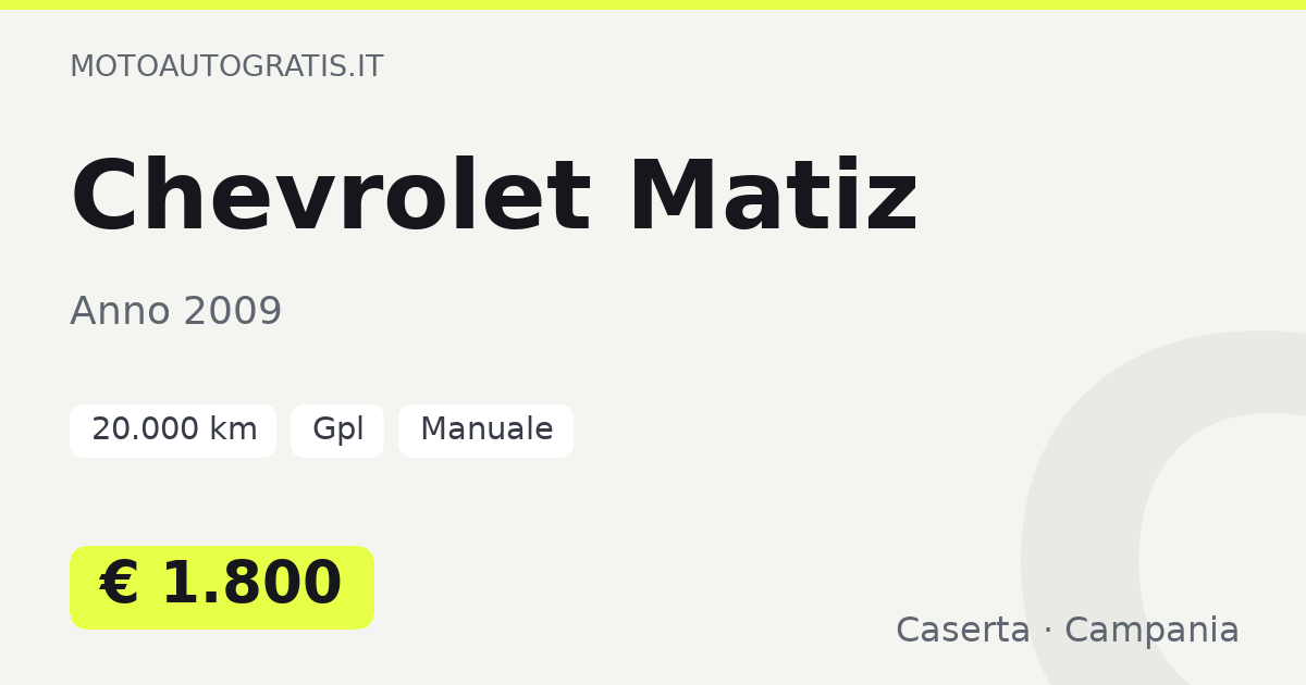 Chevrolet Matiz