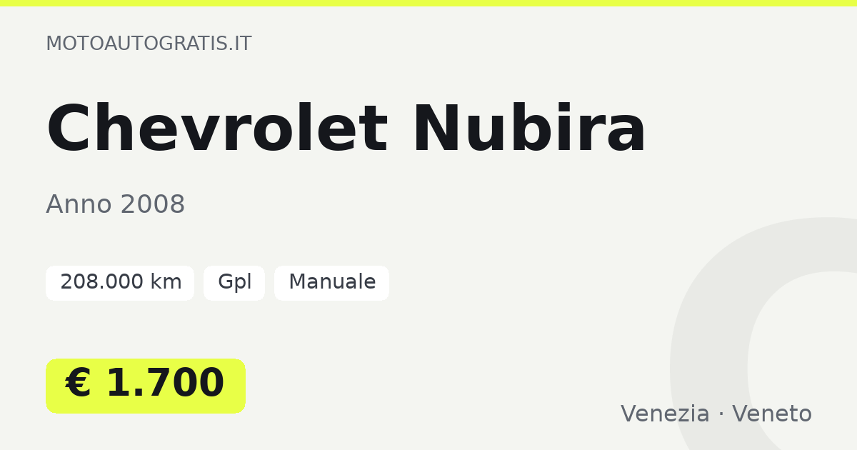 Chevrolet Nubira