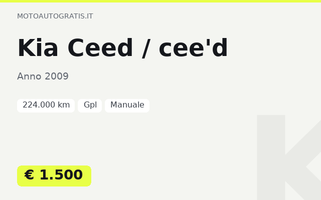 Kia Ceed / cee'd