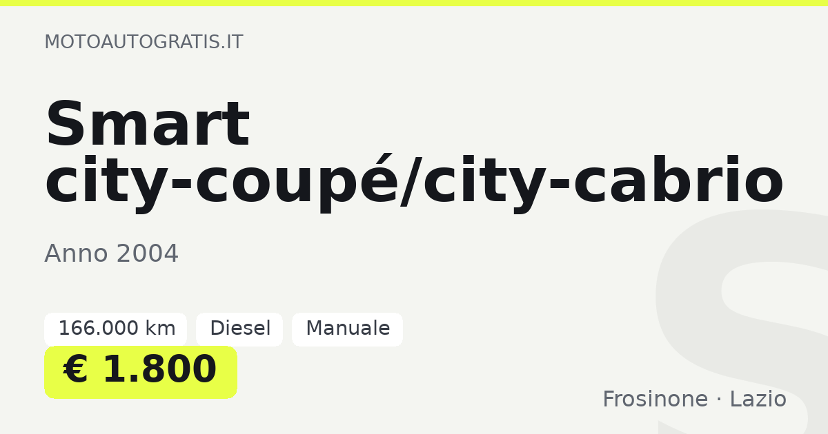 Smart city-coupé/city-cabrio