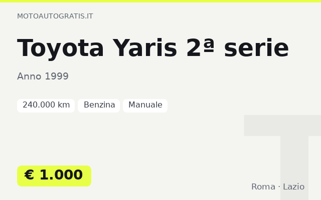 Toyota Yaris 2ª serie