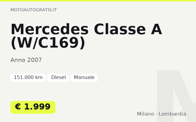 Mercedes Classe A (W/C169)