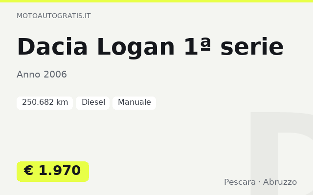 Dacia Logan 1ª serie