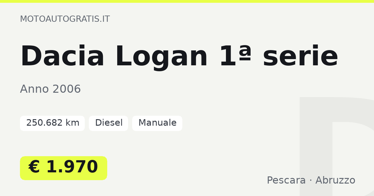 Dacia Logan 1ª serie