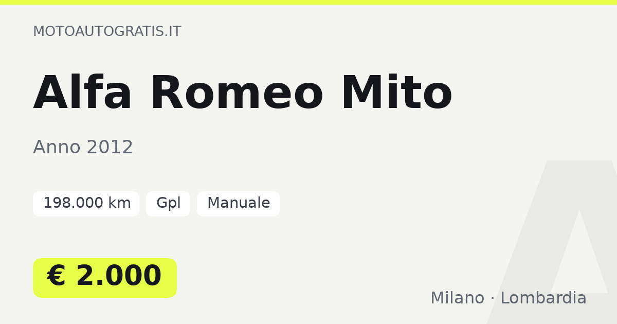 Alfa Romeo Mito