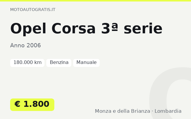 Opel Corsa 3ª serie