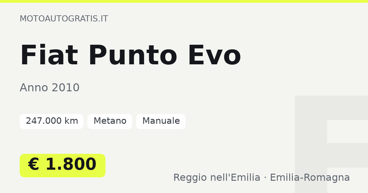 Fiat Punto Evo