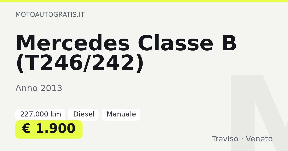 Mercedes Classe B (T246/242)