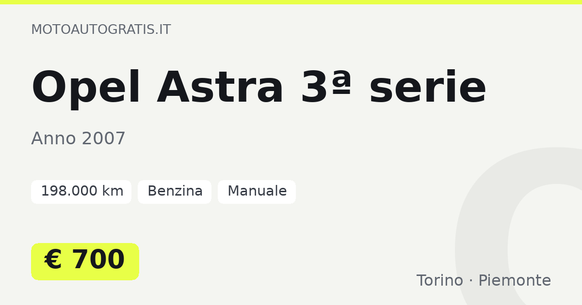 Opel Astra 3ª serie