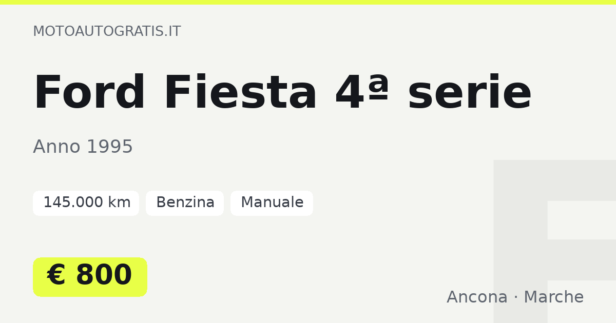 Ford Fiesta 4ª serie