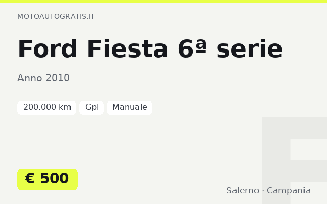 Ford Fiesta 6ª serie