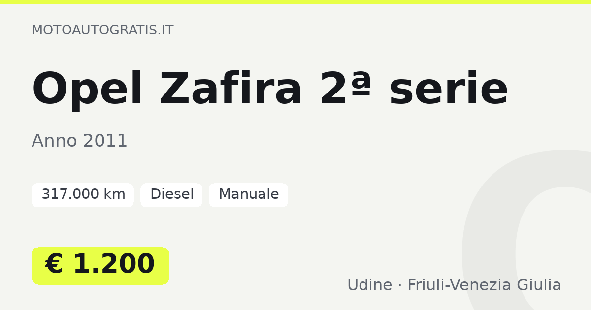 Opel Zafira 2ª serie