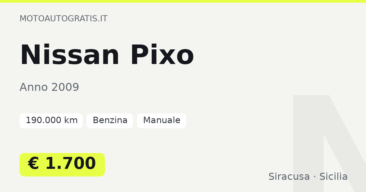 Nissan Pixo