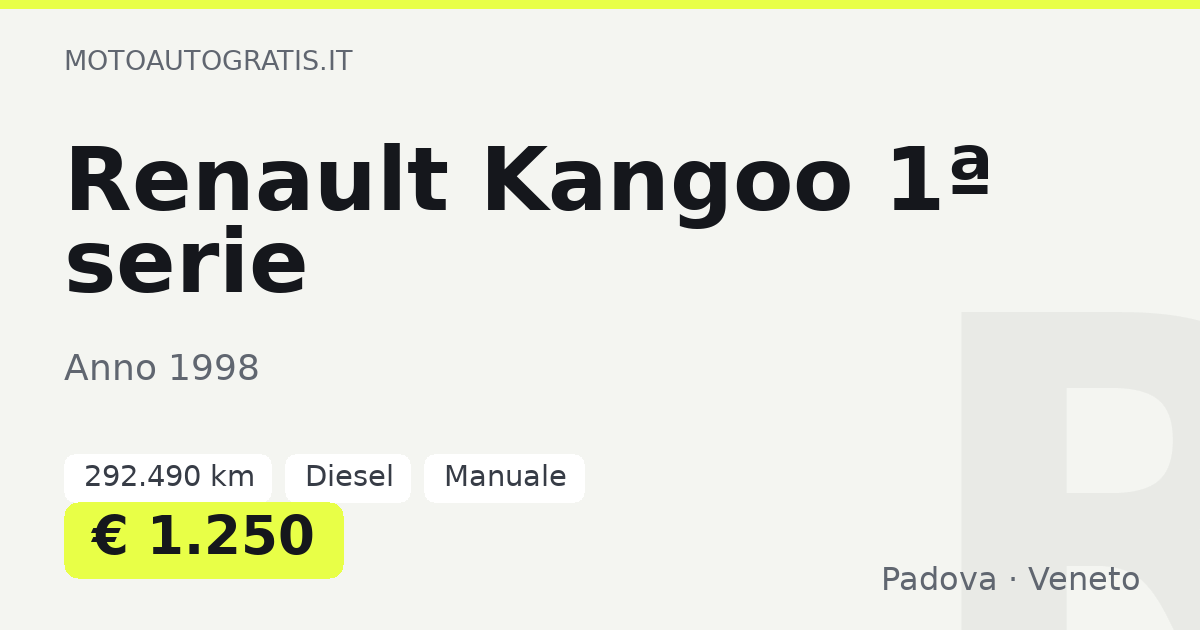 Renault Kangoo 1ª serie