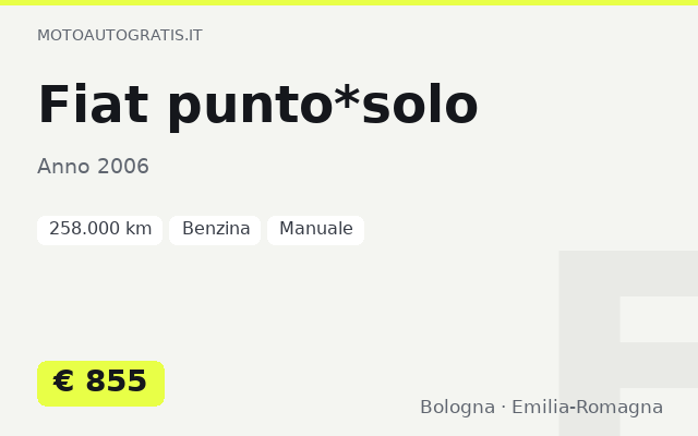 Fiat punto*solo