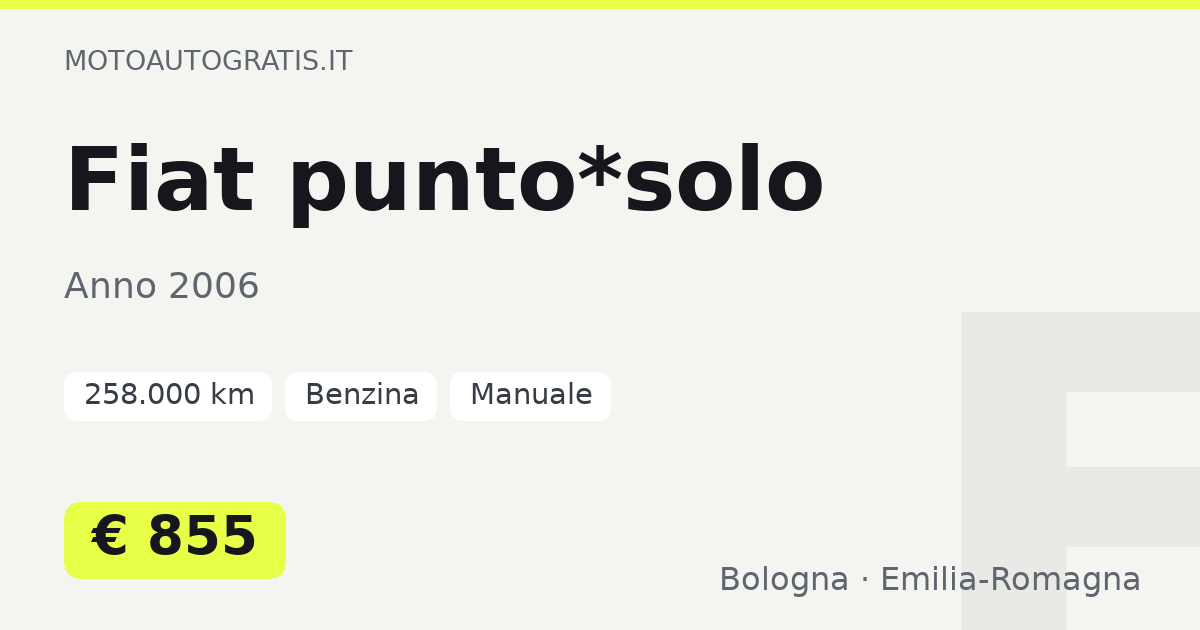 Fiat punto*solo