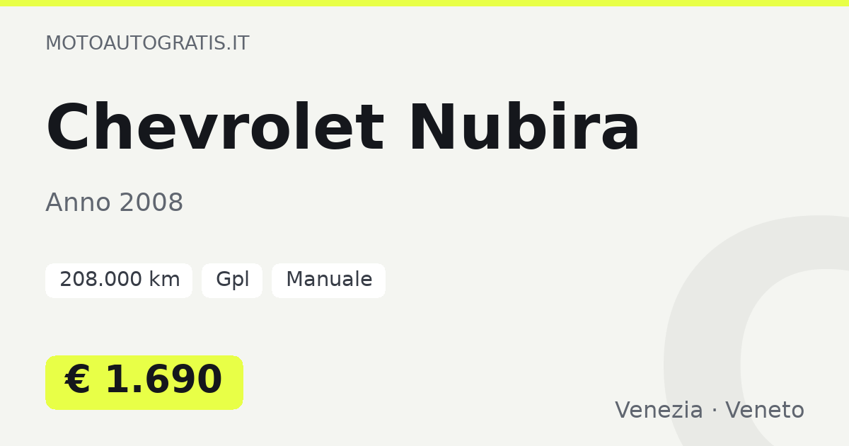 Chevrolet Nubira
