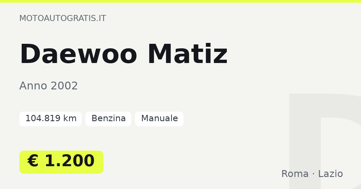 Daewoo Matiz