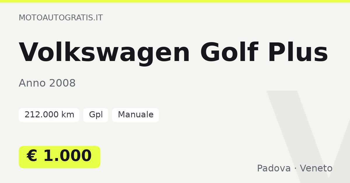 Volkswagen Golf Plus