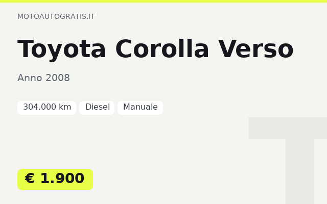 Toyota Corolla Verso