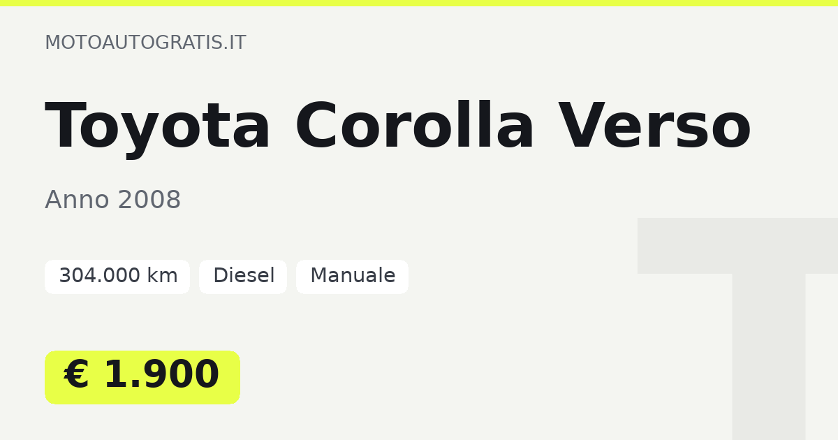 Toyota Corolla Verso