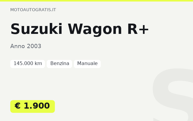 Suzuki Wagon R+