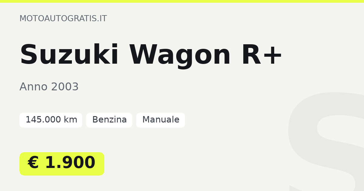 Suzuki Wagon R+