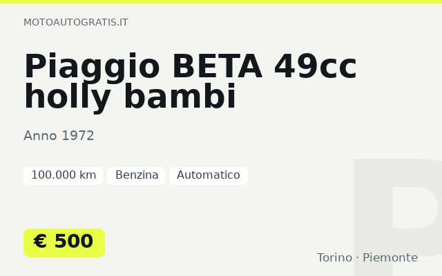 Piaggio BETA 49cc holly bambi