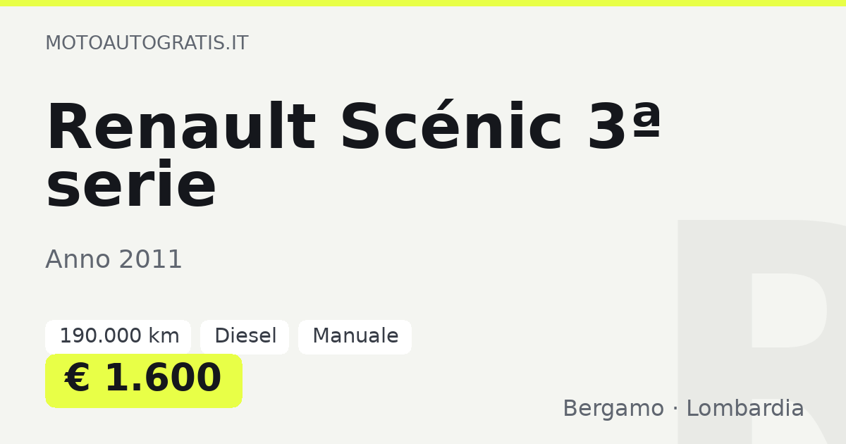 Renault Scénic 3ª serie