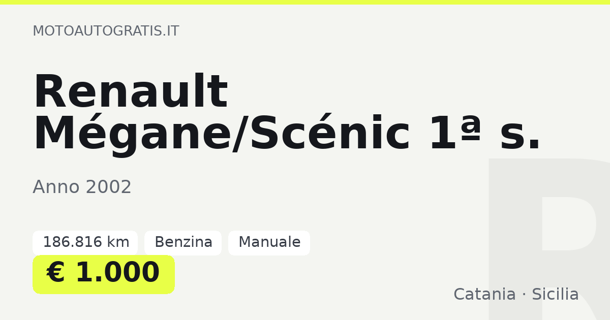 Renault Mégane/Scénic 1ª s.