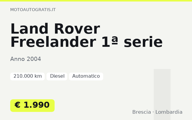 Land Rover Freelander 1ª serie