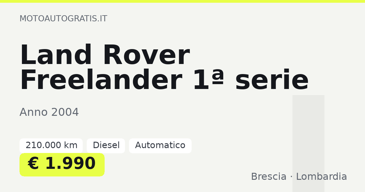 Land Rover Freelander 1ª serie