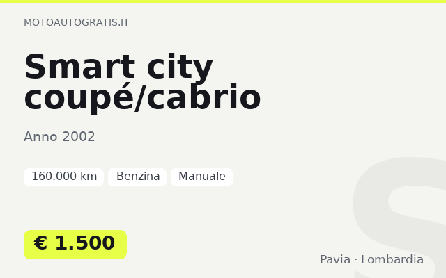 Smart city coupé/cabrio