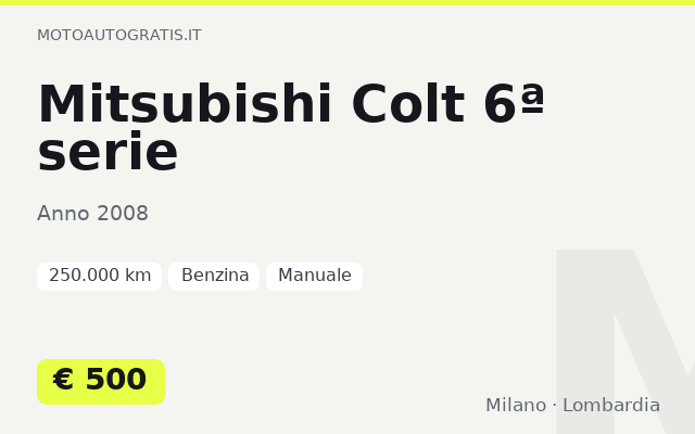 Mitsubishi Colt 6ª serie