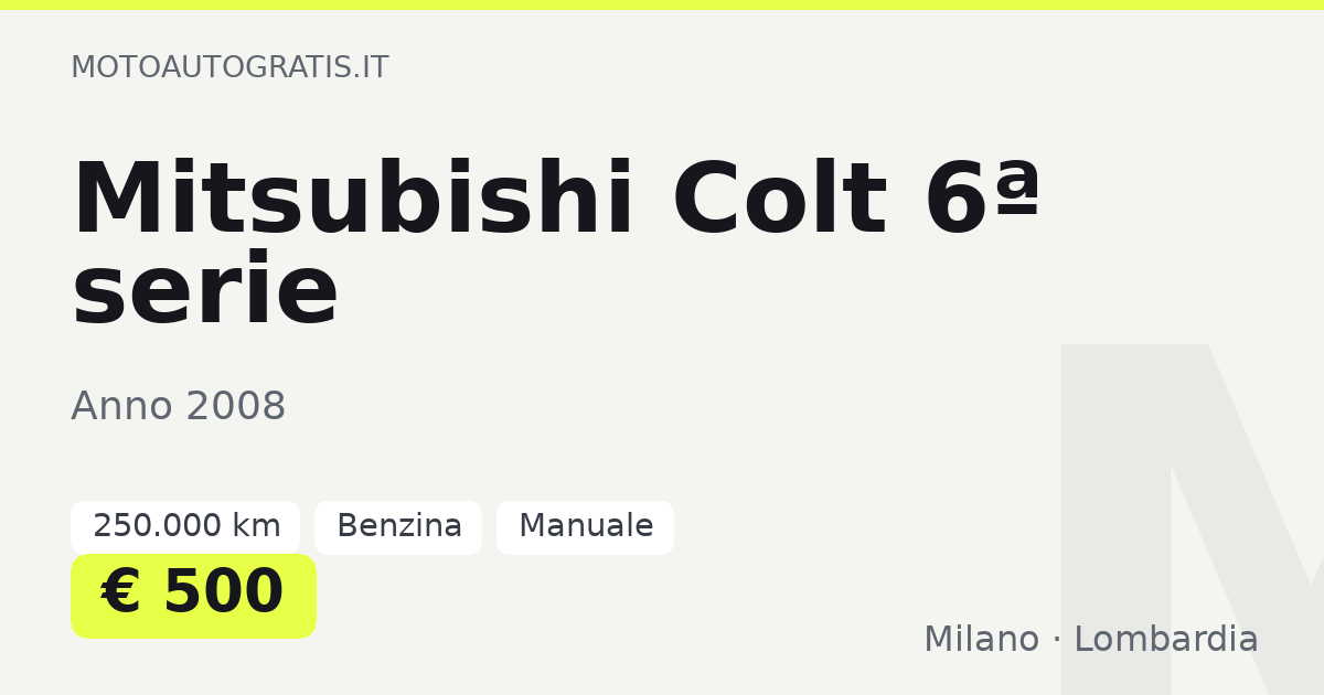 Mitsubishi Colt 6ª serie